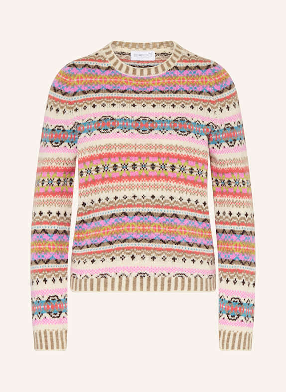 ERIBÉ Pullover KINROSS CREME/ LACHS/ DUNKELBRAUN