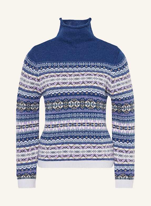ERIBÉ Pullover KINROSS BLAU/ WEISS/ HELLLILA