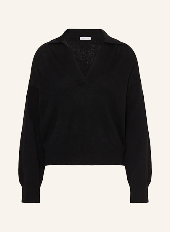 MRS & HUGS Sweater made of merino wool BLACK