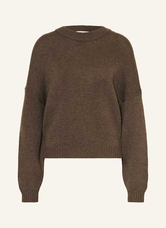 MRS & HUGS Sweater made of merino wool BROWN