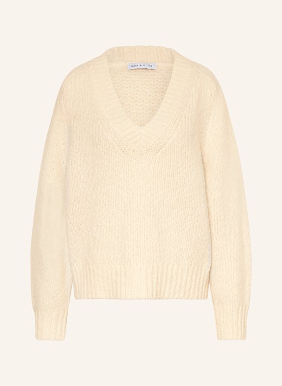 MRS & HUGS Sweater made of merino wool ECRU