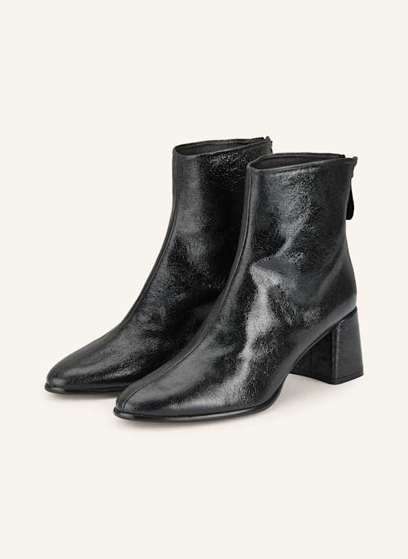 ZINDA HAITI patent ankle boots BLACK