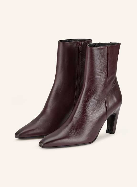 ZINDA FOULARD ankle boots DARK RED