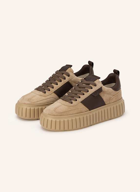 KENNEL & SCHMENGER Sneakersy ZAP JASNOBRĄZOWY/ CIEMNOBRĄZOWY
