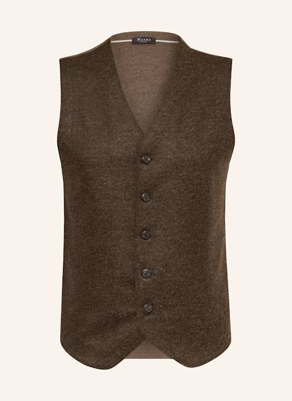 MAERZ MUENCHEN Knit vest in mixed materials BROWN