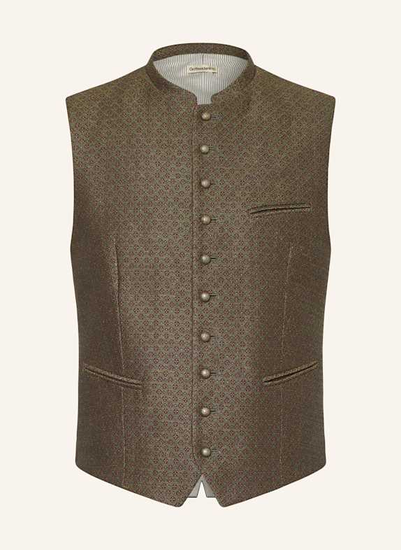 Gottseidank Gilet traditionnel NOAH VERT/ ROUGE FONCÉ