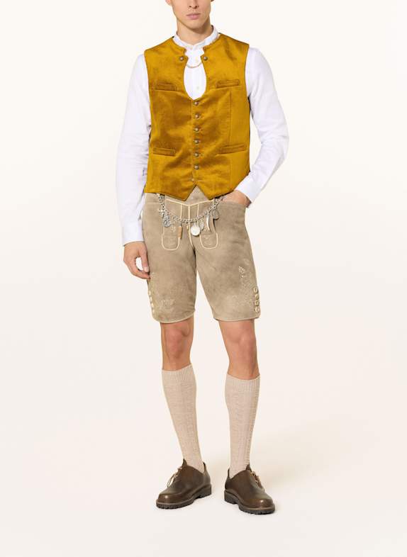Gottseidank Traditionele vest IGNAZ GOUD / DONKERGROEN