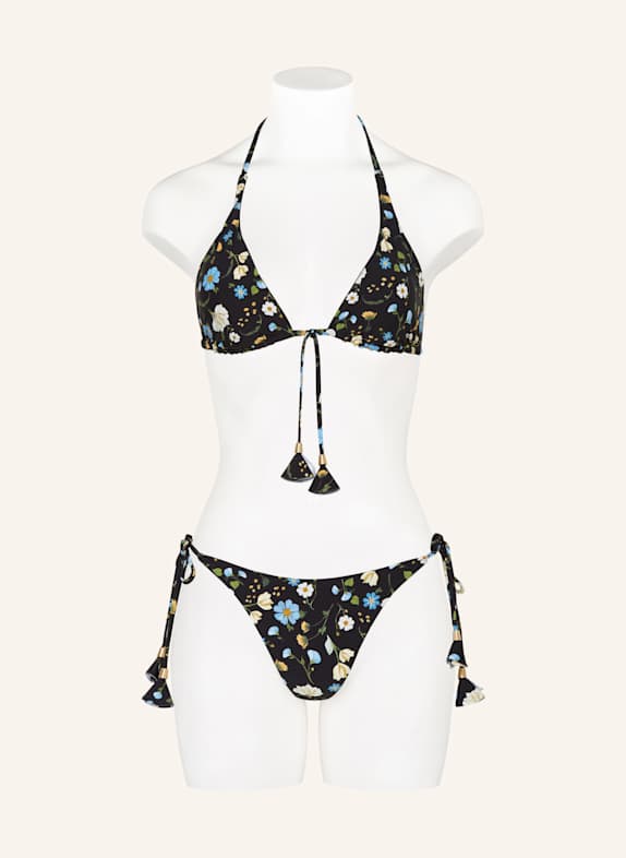 SEAFOLLY Triangelbikini MODERN ROMANCE ZWART / LICHTBLAUW / LICHTGROEN