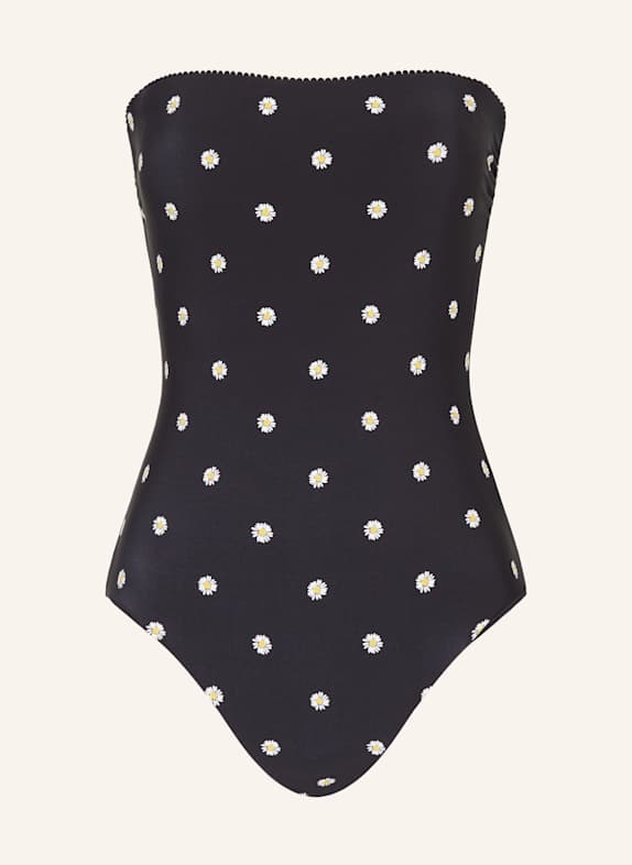 SEAFOLLY Strój kąpielowy bandeau DAISYCHAIN CZARNY/ BIAŁY/ ŻÓŁTY