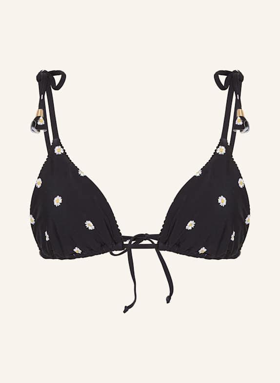 SEAFOLLY Triangel-Bikini-Top DAISYCHAIN SCHWARZ/ WEISS/ GELB