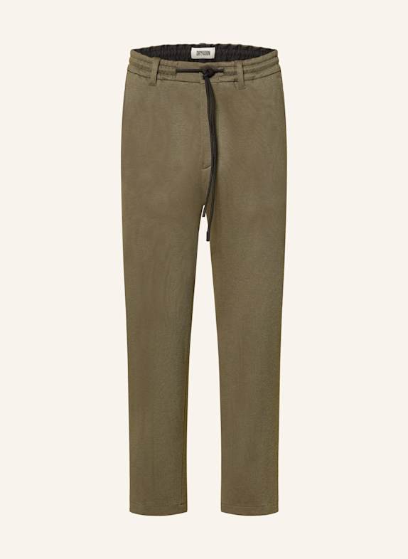 DRYKORN Hose DEGER im Jogging-Stil Regular Fit GRÜN/ SCHWARZ