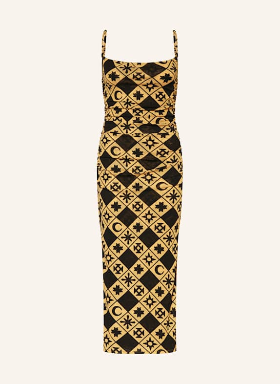 Nanushka Kleid ALEXA DUNKELBRAUN/ DUNKELGELB