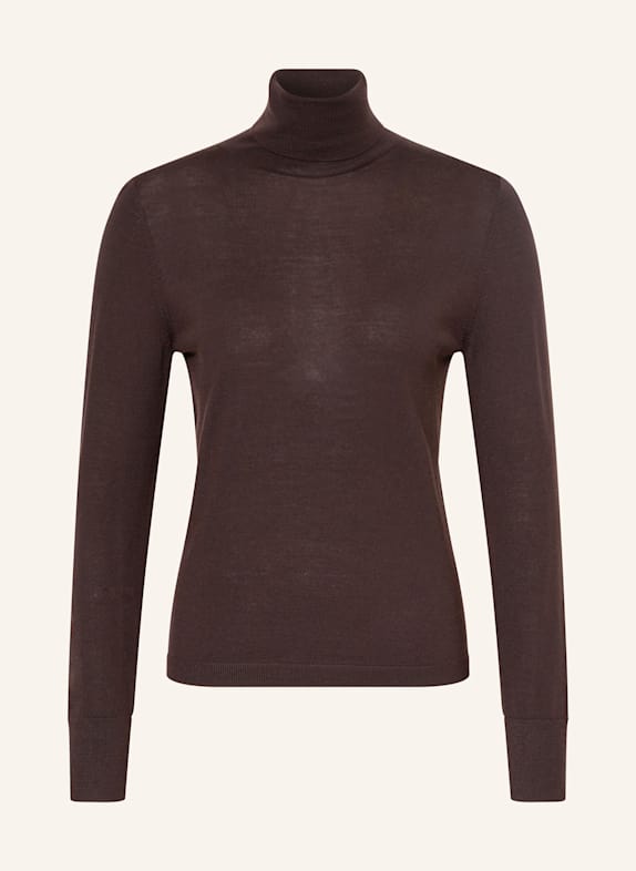ALLUDE Turtleneck sweater DARK BROWN