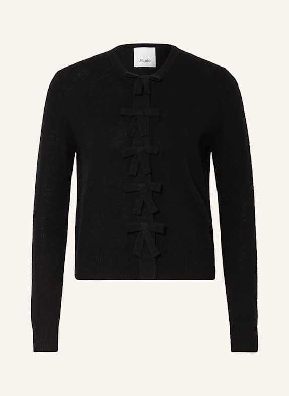 ALLUDE Strickjacke aus Cashmere SCHWARZ