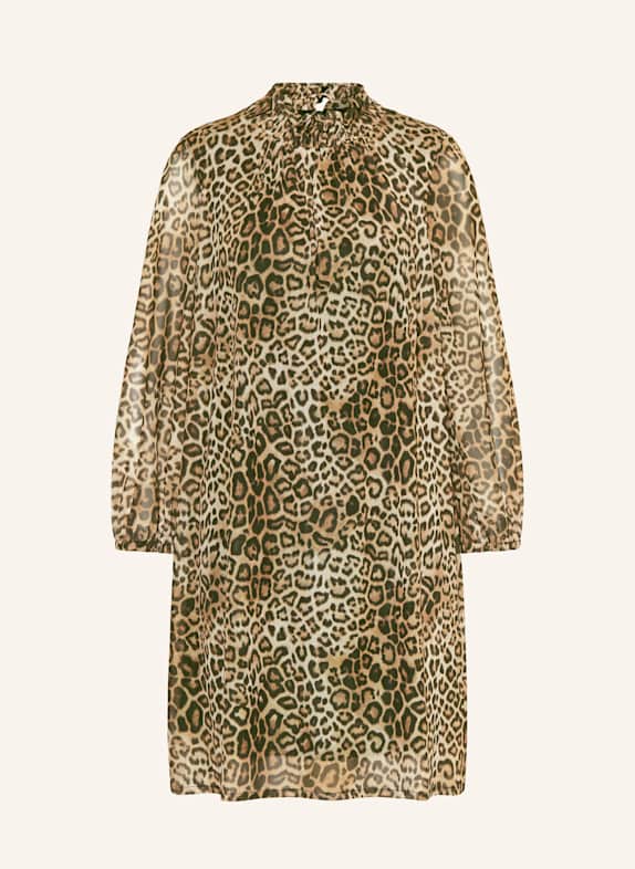 Ana Alcazar Cocktailkleid mit Rüschen CAMEL/ DUNKELBRAUN/ HELLBRAUN
