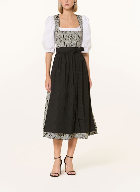 SPORTALM Dirndl ZWART / CRÈME