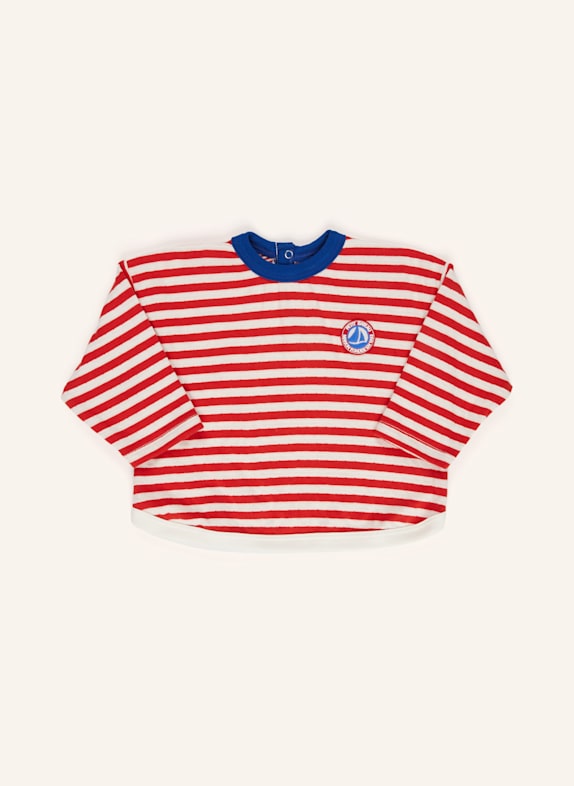 PETIT BATEAU Longsleeve WEISS / ROT