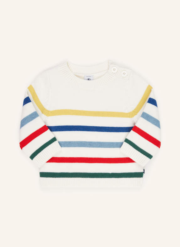 PETIT BATEAU Pullover WEISS/ BLAU/ ROT