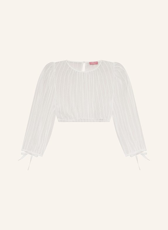 KRÜGER Dirndlbluse LAURYNA aus Mesh WEISS