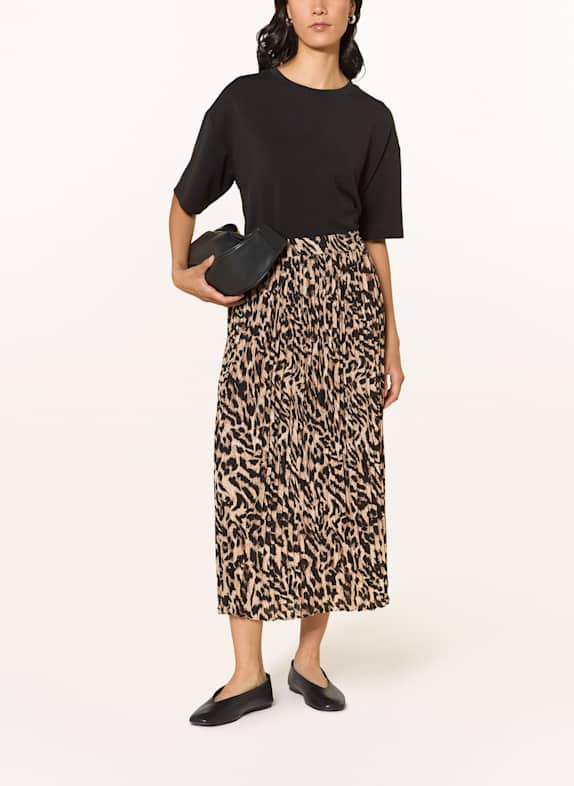 Betty Barclay Plisseerock BEIGE / SCHWARZ