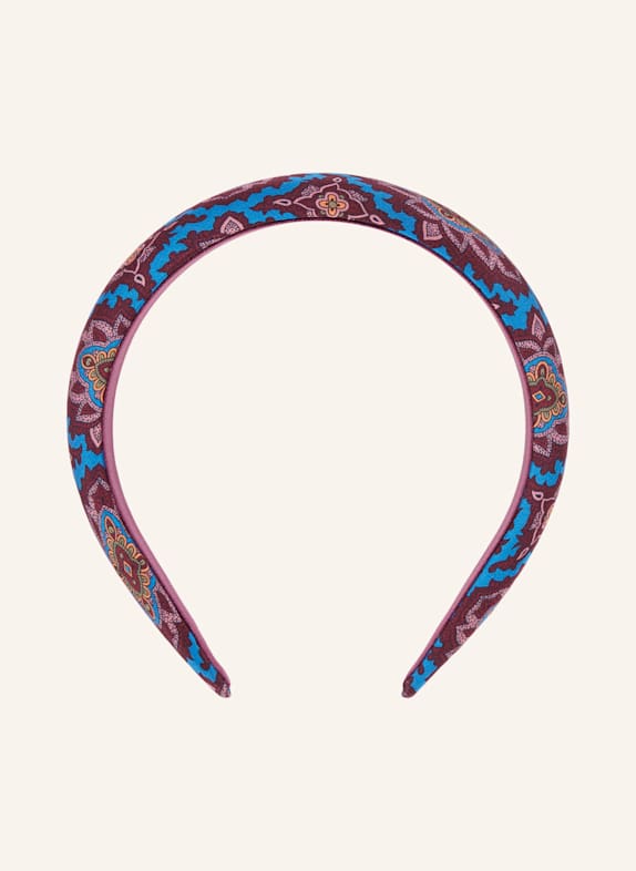 ETRO Haarreif aus Seide BLAU/ DUNKELLILA/ ROSÉ