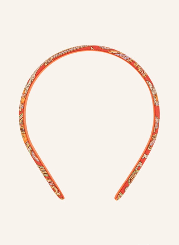 ETRO Haarreif aus Seide ROT / GELB