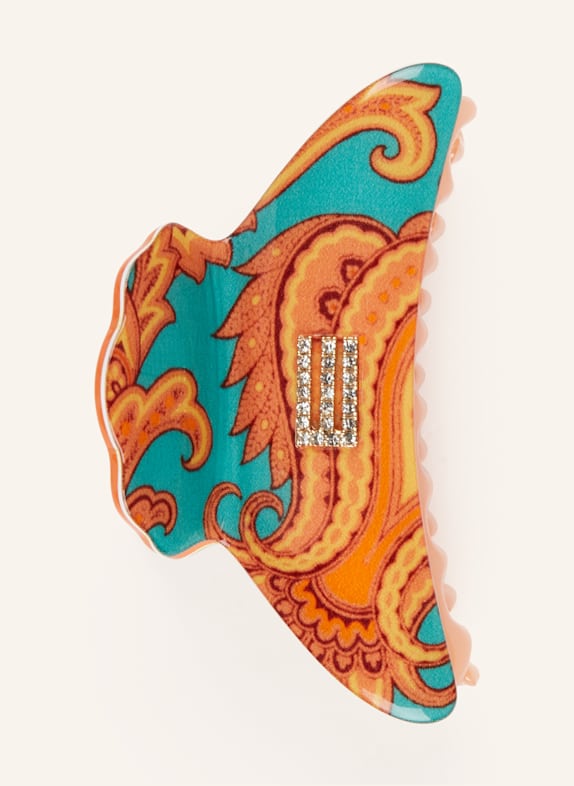 ETRO Haarspange TÜRKIS / ORANGE / LACHS