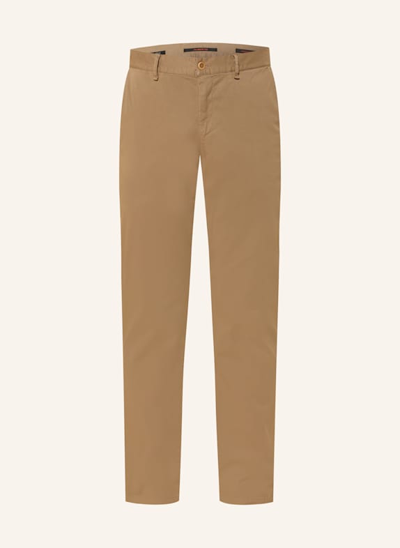 ALBERTO Chinosy LOU-GABARDINE regular fit BEŻOWY