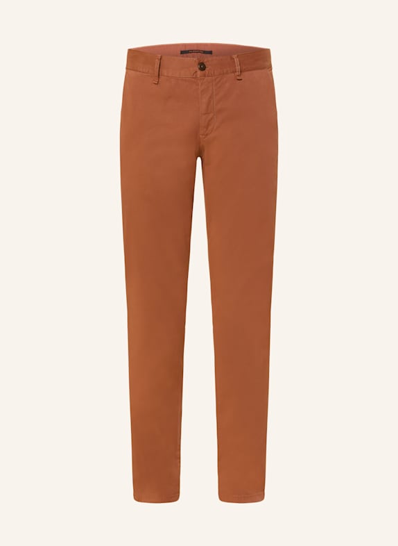 ALBERTO Chinosy LOU-GABARDINE regular fit CIEMNOPOMARAŃCZOWY