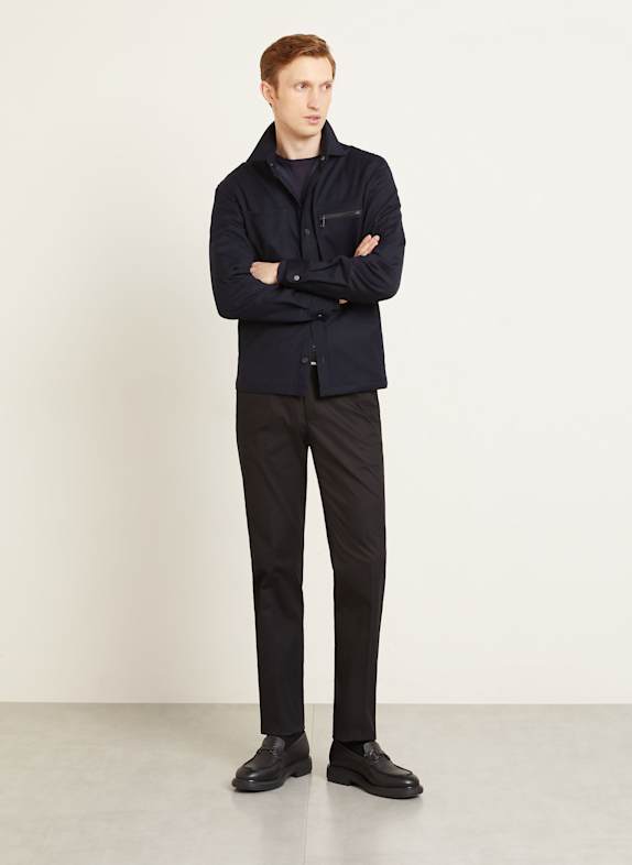 ZEGNA Chino kalhoty Regular Fit ČERNÁ