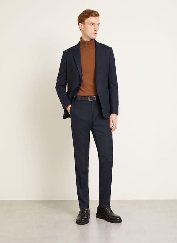 ZEGNA Oblek DROP 8 Tailored Fit TMAVĚ MODRÁ
