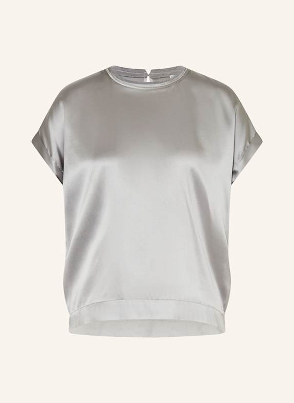 PESERICO Blouse top made of silk GRAY