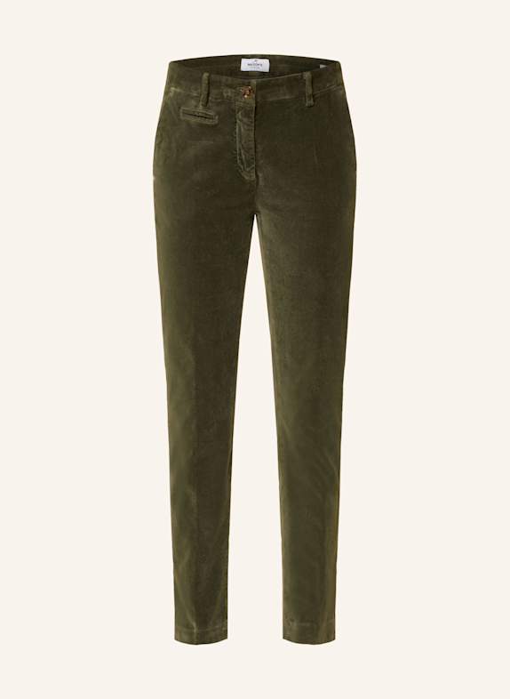 MASON'S Marlenehose NEW YORK aus Cord DUNKELGRÜN