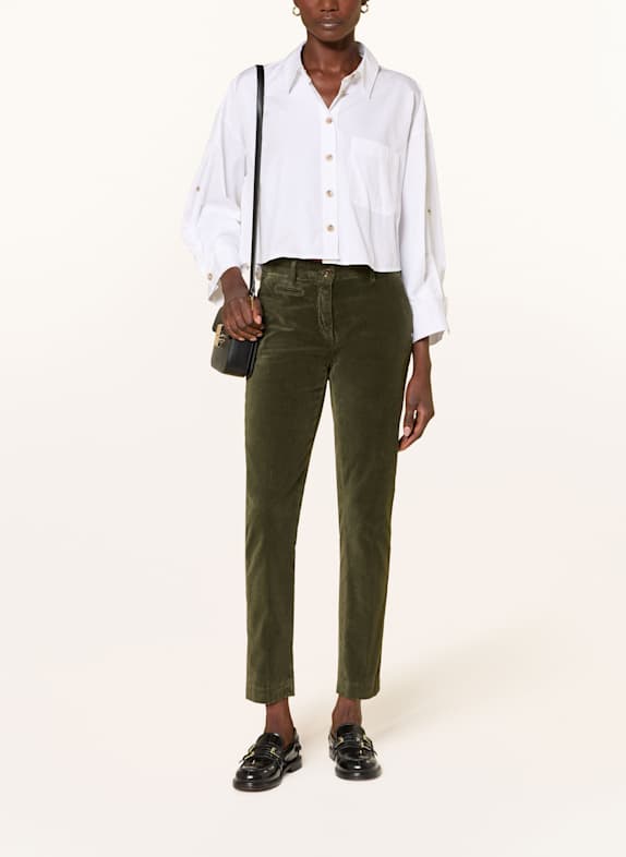 MASON
S Marlenehose NEW YORK aus Cord DUNKELGRÜN