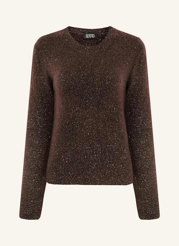 SLY 010 Cashmere-Pullover MANTA DUNKELBRAUN