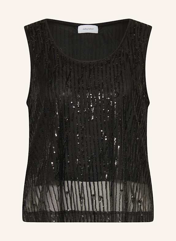 darling harbour Top mit Pailletten SCHWARZ