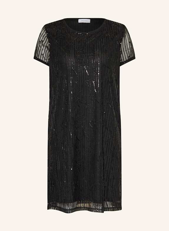 darling harbour Mesh-Kleid mit Pailletten BLACK
