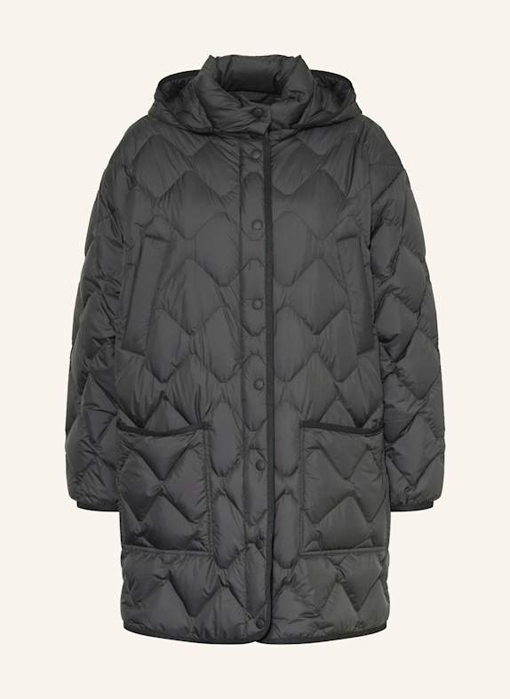 WOOLRICH Lightweight-Daunenmantel mit abnehmbarer Kapuze SCHWARZ