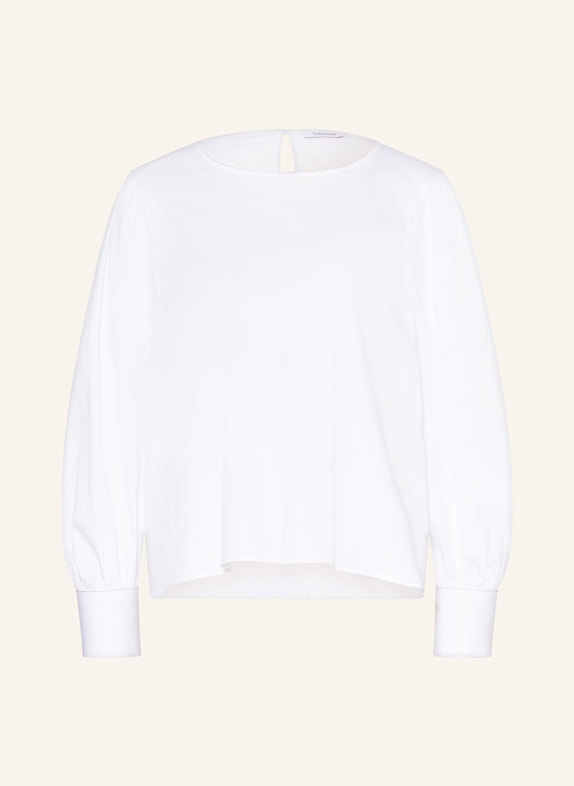 Soluzione Blusenshirt mit Schmuckperlen WEISS