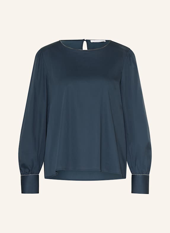 Soluzione Blusenshirt mit Schmuckperlen DUNKELBLAU