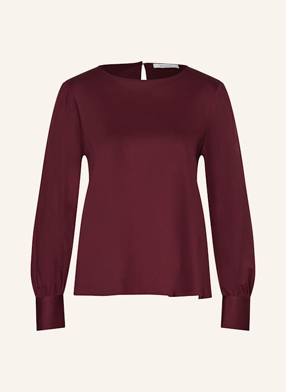 Soluzione Bluse mit Volants DUNKELROT