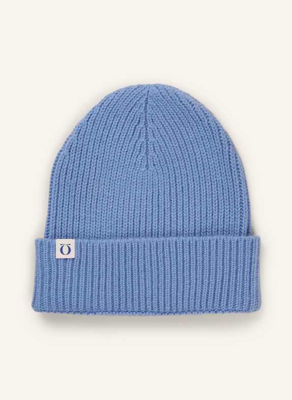 PURSCHOEN Kaszmirowa czapka JASNONIEBIESKI