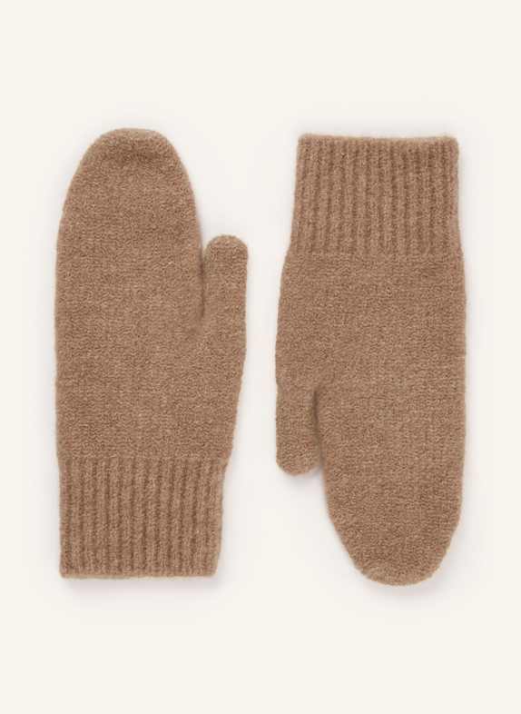 (THE MERCER) N.Y. Cashmere-Fäustlinge HELLBRAUN