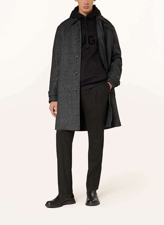 HUGO Mantel MAVER SCHWARZ / DUNKELGRAU