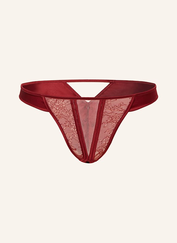 LIVY Slip Ouvert PALACE aus Satin mit Cut-out DUNKELROT