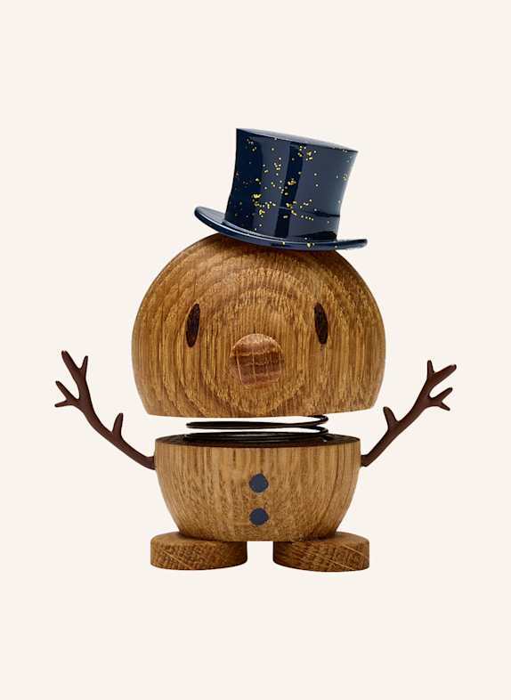 Hoptimist Dekofigur SNOWMAN S BRAUN / SCHWARZ