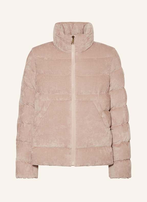 MONCLER enfant Kurtka puchowa MARTH ze sztruksu BLADORÓŻOWY