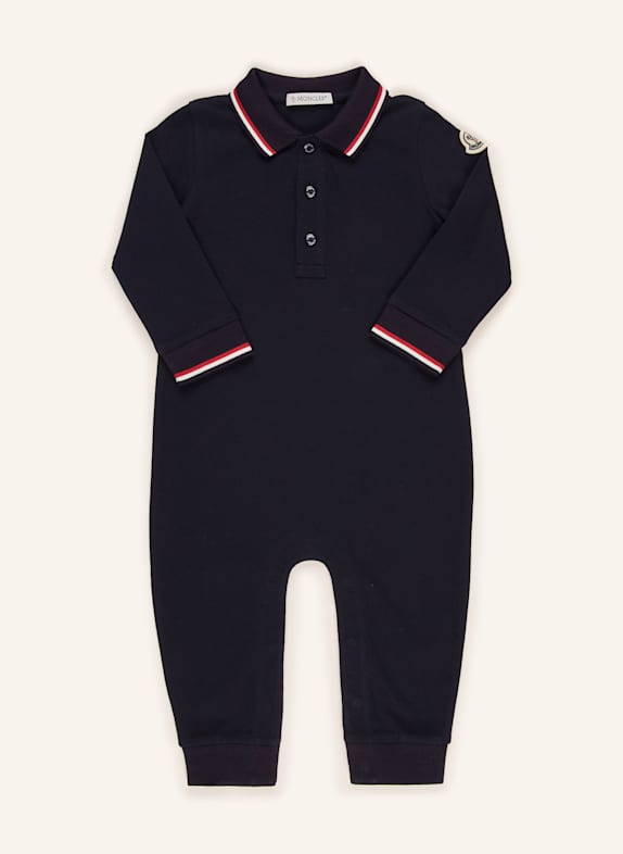 MONCLER enfant Piqué-Strampler DUNKELBLAU