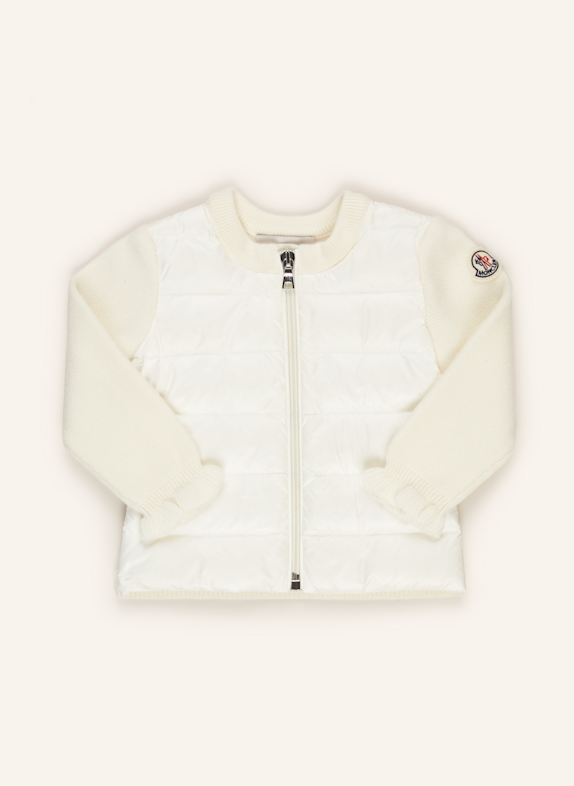 MONCLER enfant Daunenjacke im Materialmix ECRU