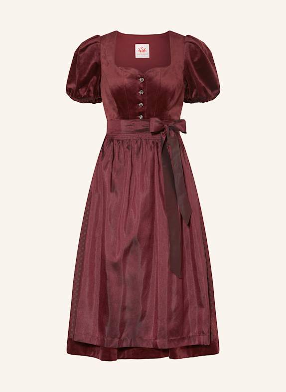 Spieth & Wensky Dirndl GÖTTIN ROUGE FONCÉ
